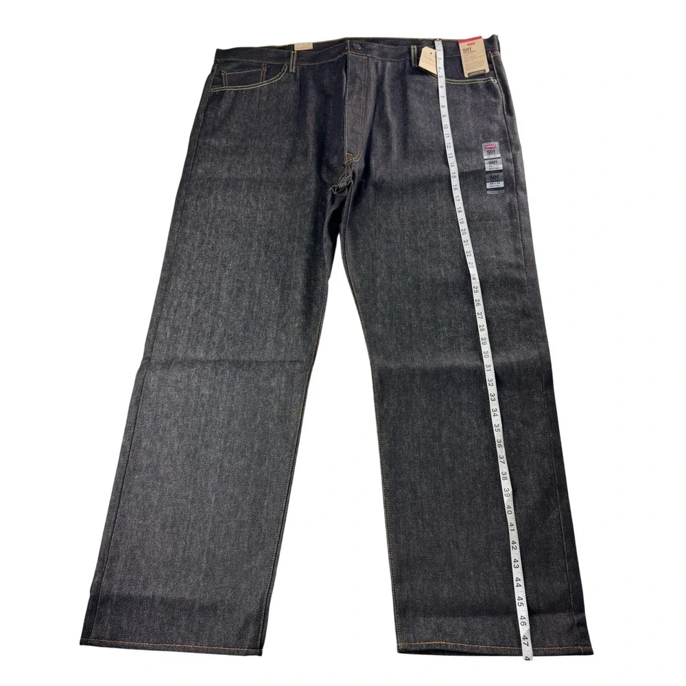 Levis 501 Original Shrink-to-Fit Jeans Mens 48x32 Big & Tall Rigid Indigo NWT